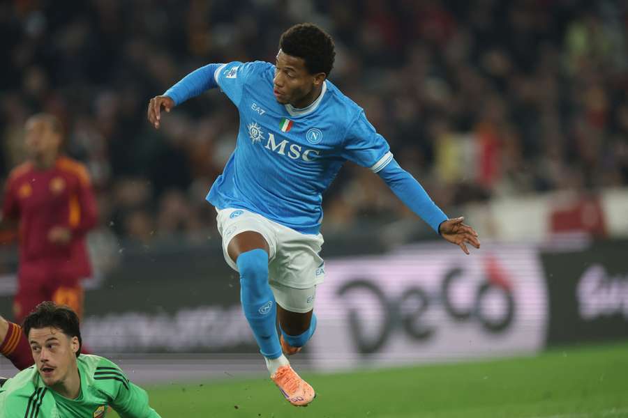 David Neres durante il match contro la Roma