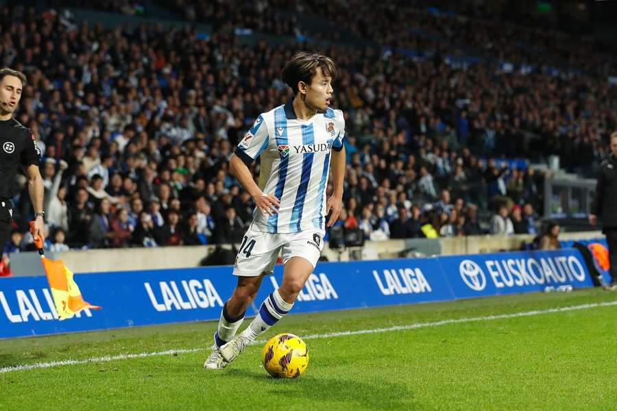 Kubo in action for Real Sociedad