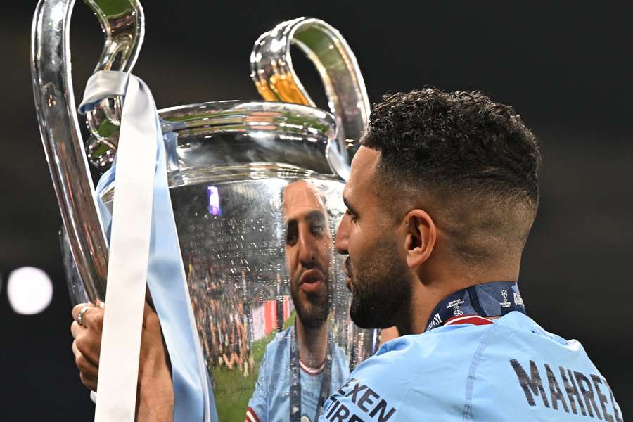 Riyad Mahrez nåede at vinde Champions League med City.