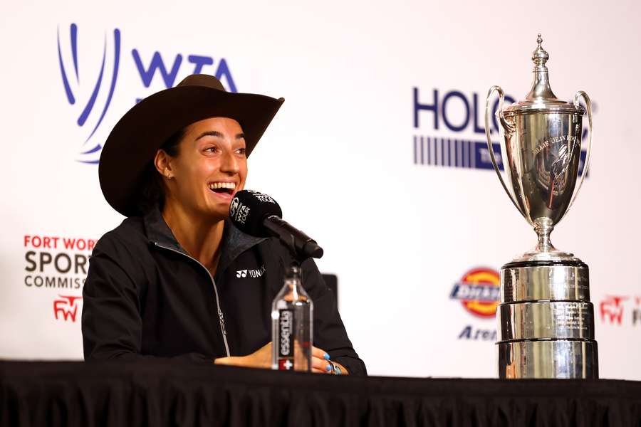 Caroline Garcia con il trofeo di Forth Worth