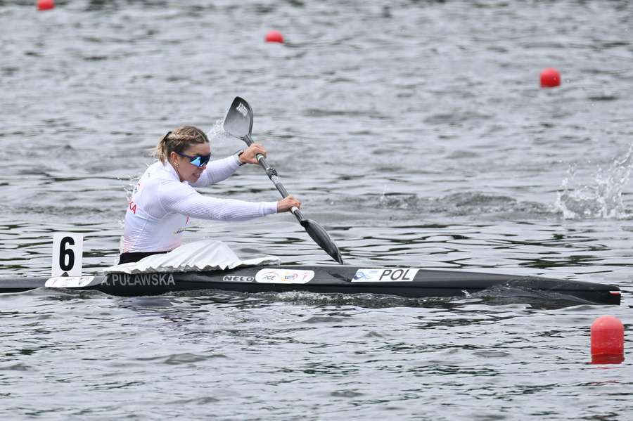Poznań, 24.05.2025. Polka Anna Puławska zwyciężyła w finale kategorii K1 500m w zawodach kajakarskiego Pucharu Świata na poznańskim torze Malta.