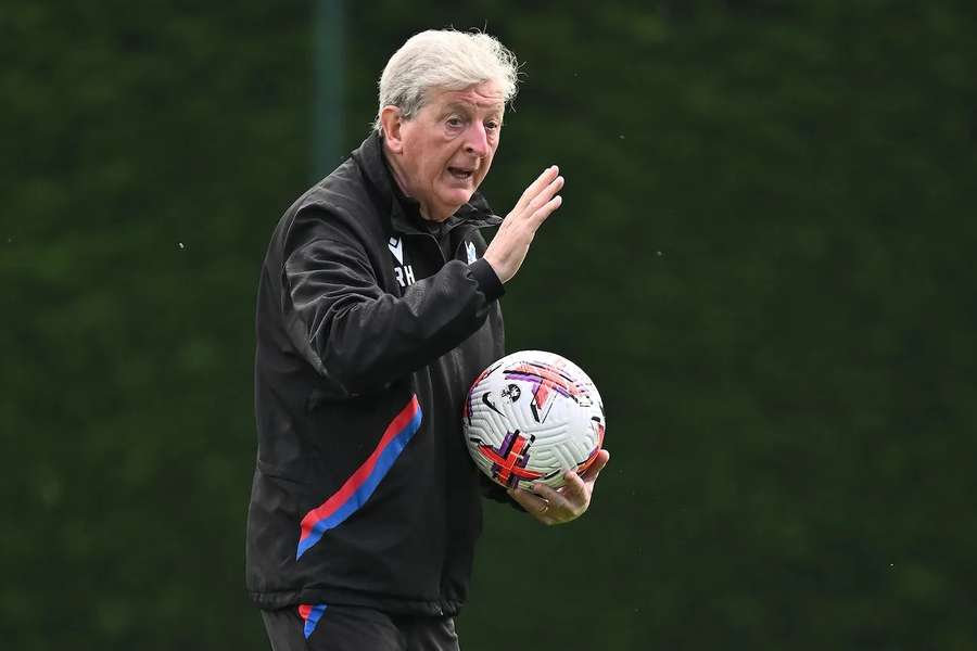 Roy Hodgson during a training session during his time at Crystal Palace