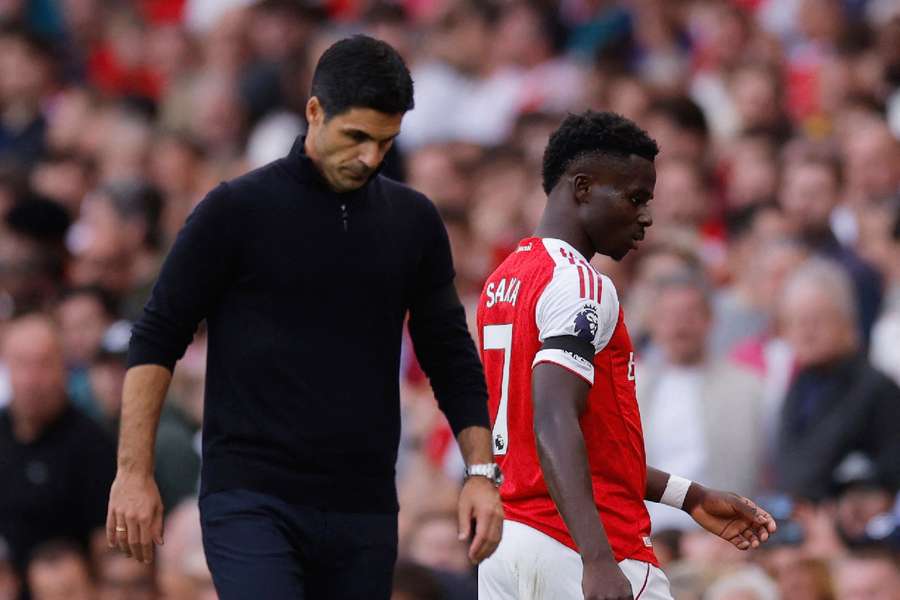 La ausencia de Saka será una baja muy importante para el Arsenal