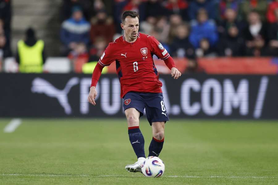 Vladimír Darida v zápase proti Irsku. Vladimír Darida v zápase proti Irsku.