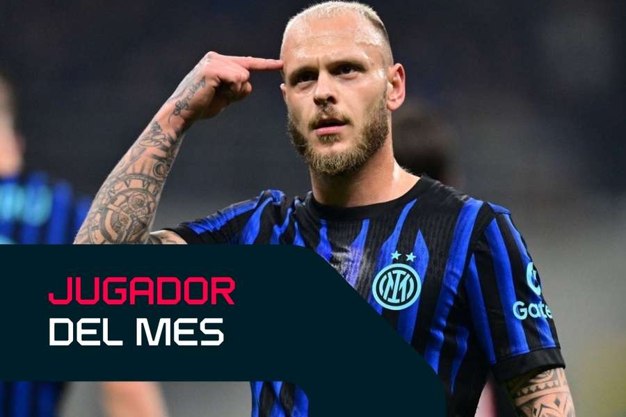 Federico Dimarco, durante el partido más reciente del Inter contra el Genoa