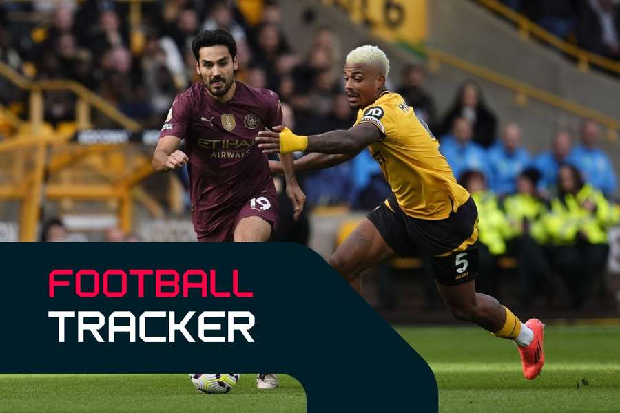 Football Tracker Manchester City facing Wolves, Lyon & Atletico in