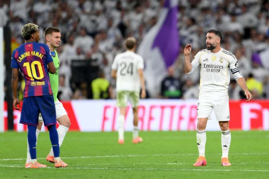 Dani Carvajal po utkání s Barcelonou. Dani Carvajal po utkání s Barcelonou.