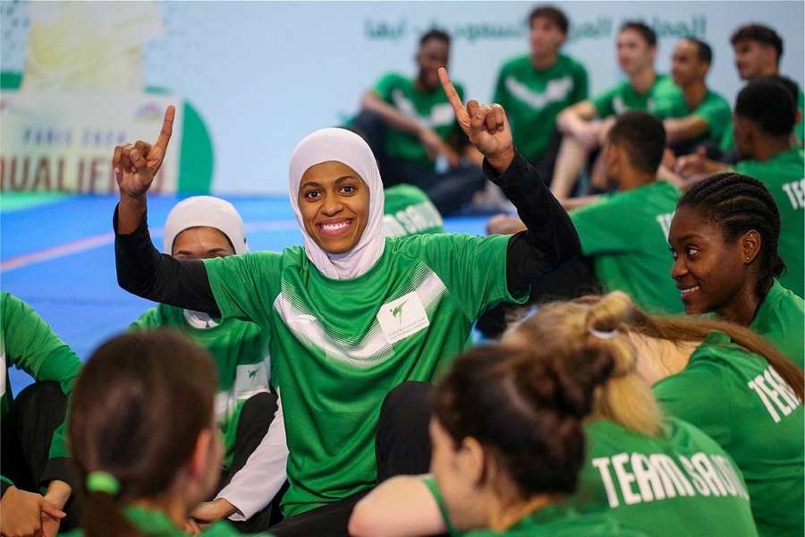 Donia Abou Taleb à l'entraînement à Abha le 9 juin.