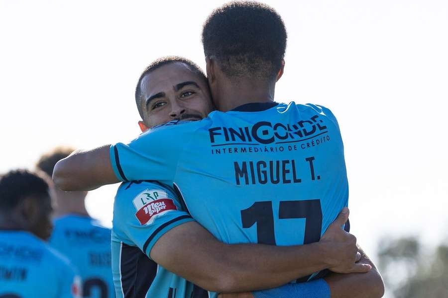 Miguel Tavares celebra o golo do Vizela Miguel Tavares celebra o golo do Vizela