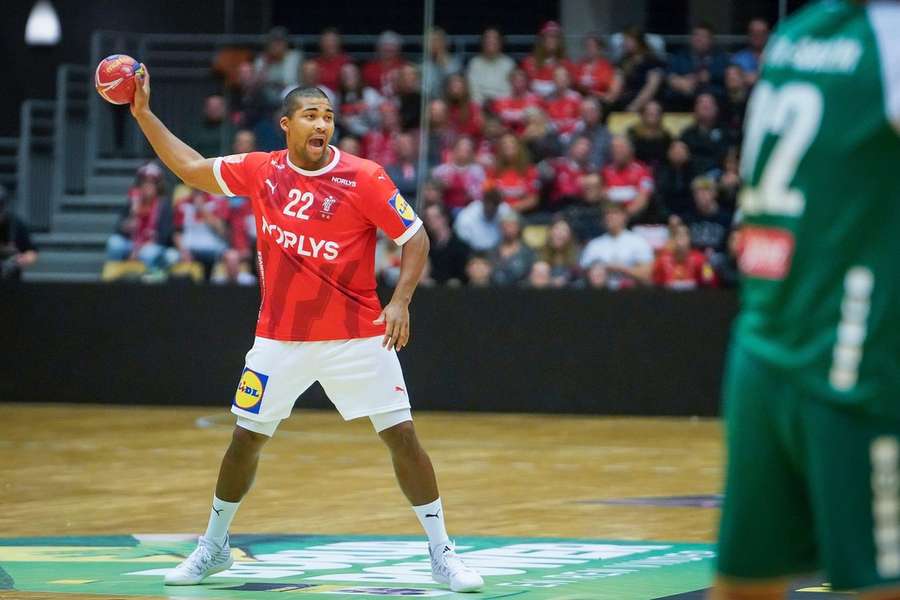 Mensah Larsen im Testspiel gegen Saudi Arabien im Vorfeld der WM.