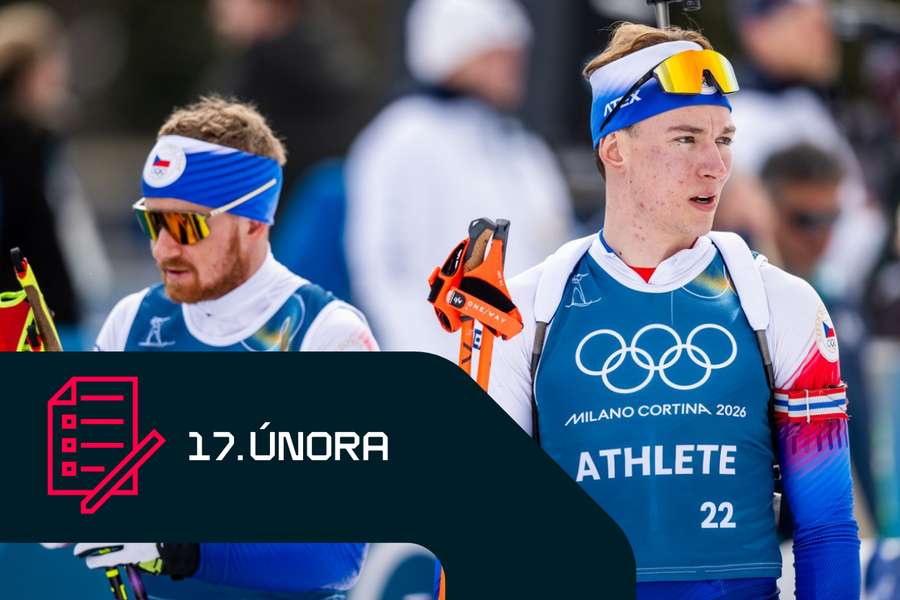 Vítězslav Hornig (vlevo) a Petr Hák budou útočit na nejlepší český biatlonový výsledek na těchto hrách.