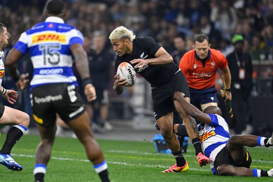 Rieko Ioane has scored a try in four of his last five games against South African franchises. Rieko Ioane has scored a try in four of his last five games against South African franchises.