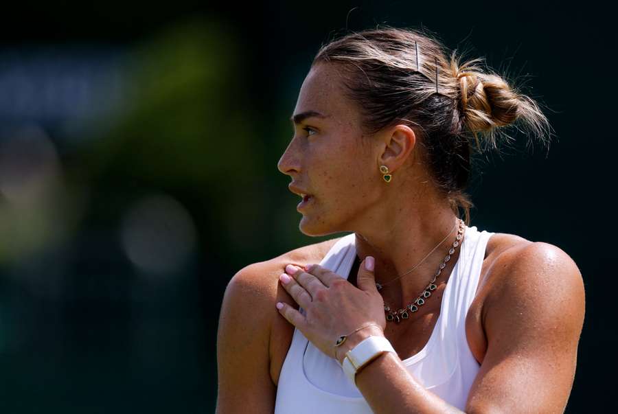 Sabalenka em Wimbledon na sexta-feira