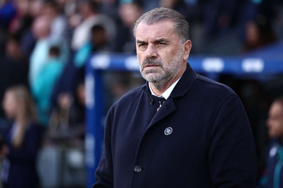 Ange Postecoglou looks on ahead of Tottenham's match with Crystal Palace