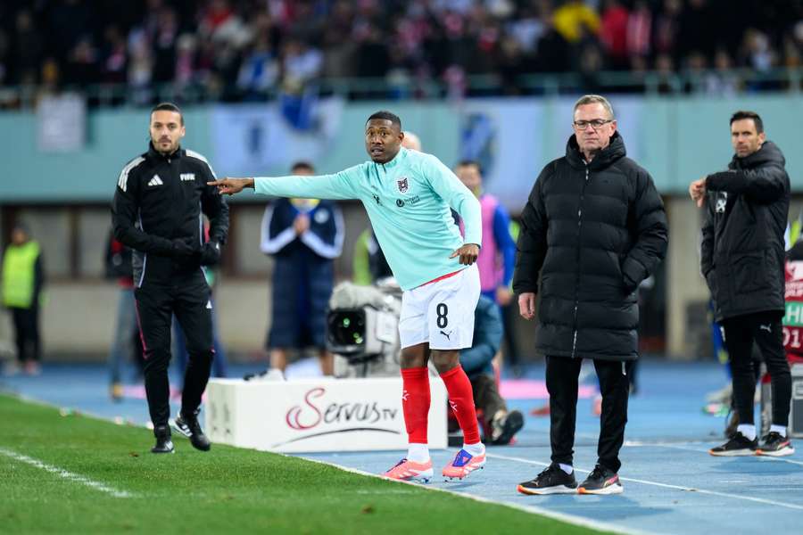 Alaba und Rangnick beim entscheidenden Quali-Spiel gegen Bosnien