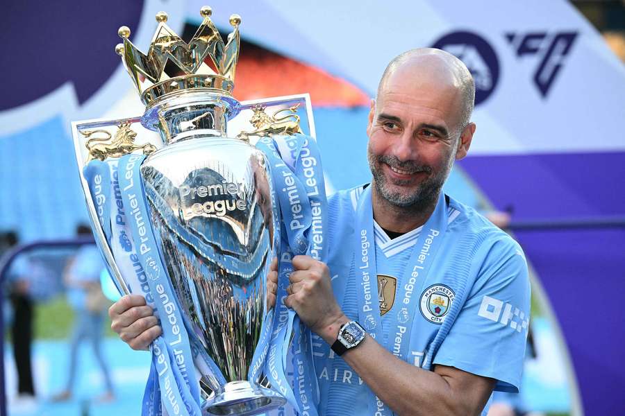 Pep Guardiola has won the Premier League six times with Manchester City