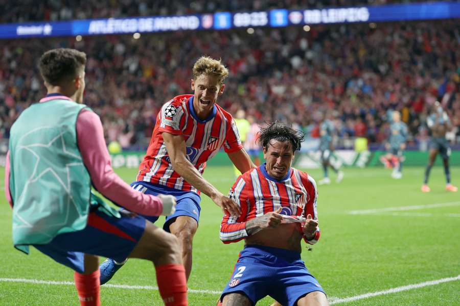 Atletico score last-gasp winner against tricky Leipzig