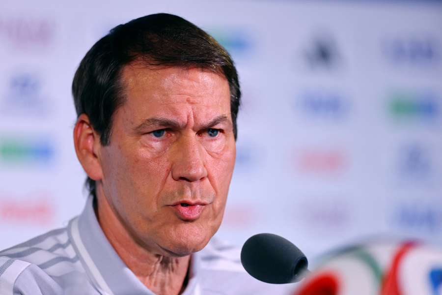 Belgium manager Rudi Garcia speaks to the media