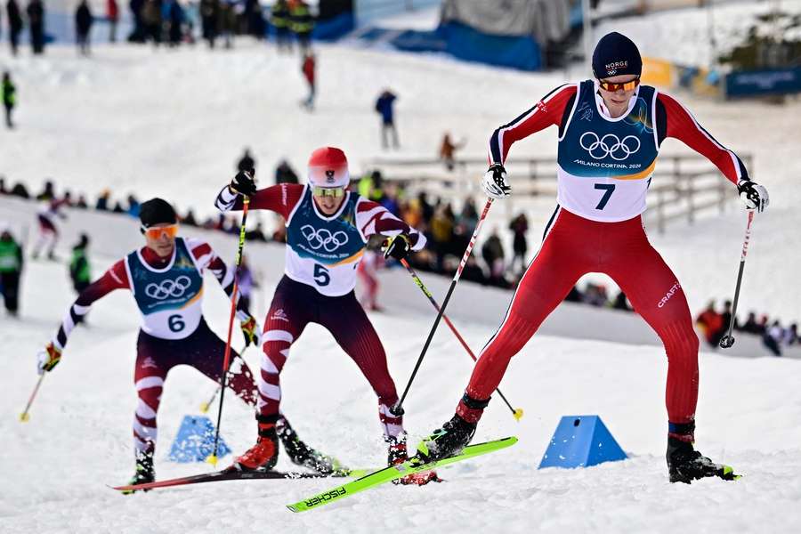Stefan Rettenegger (Nr. 5) hielt lange sehr gut mit