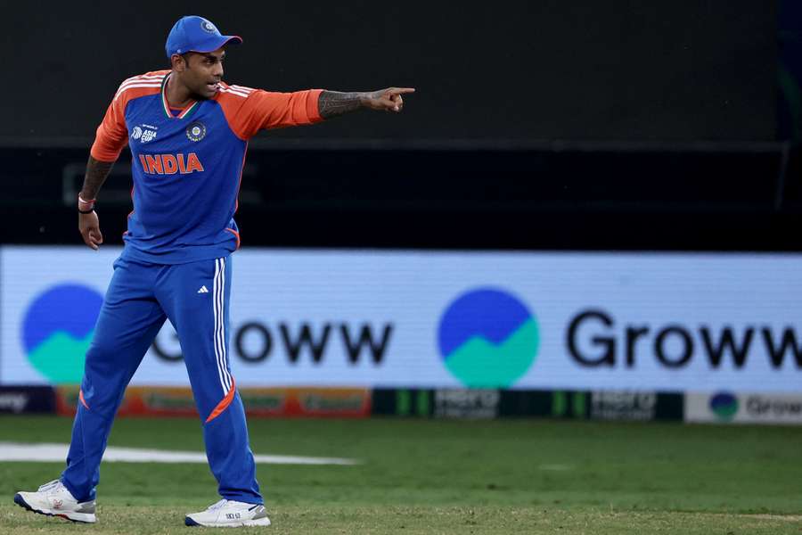 Suryakumar Yadav changes his field during India's Super Fours Asia Cup game against Pakistan. 