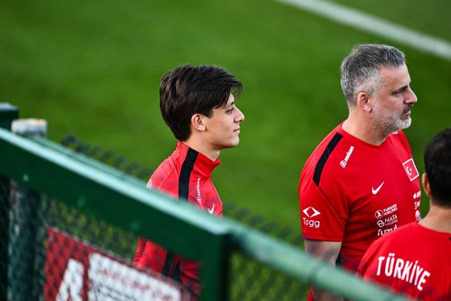 Arda Guler during Turkey's training session Arda Guler during Turkey's training session
