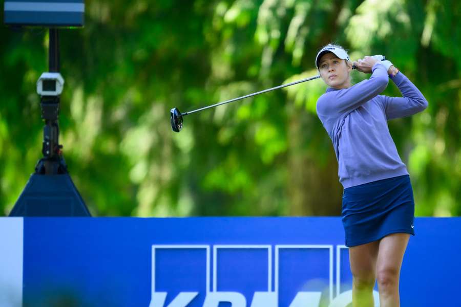 Nelly Korda in action