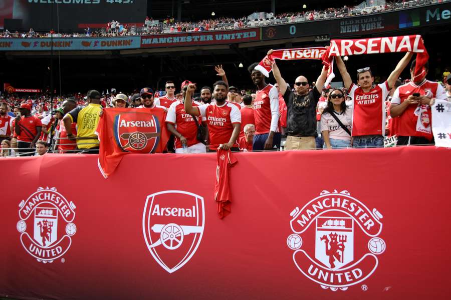 Amistoso entre Manchester United e Arsenal no MetLife Stadium, em Nova Jersey