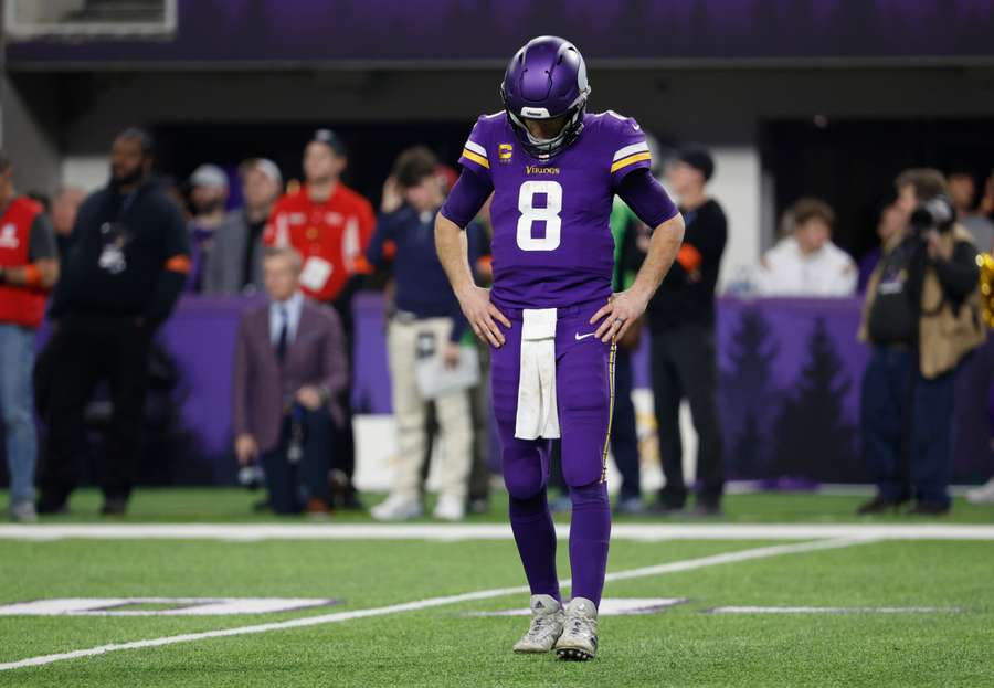 Kirk Cousins realiseert zich dat zijn Vikings uitgeschakeld zijn