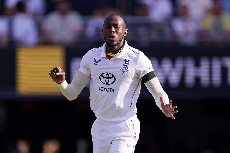 Archer in action for England Archer in action for England