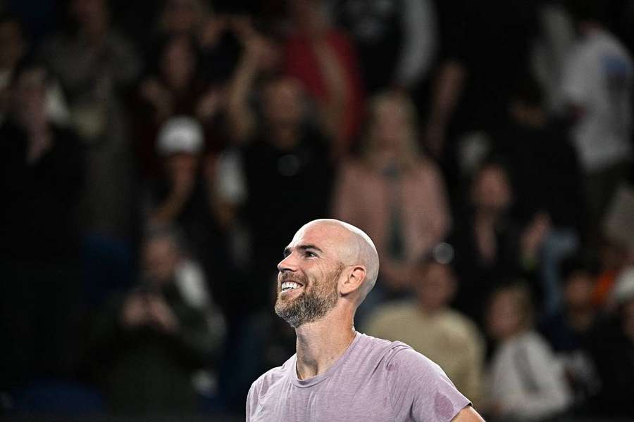 Mannarino tout sourire après sa victoire.