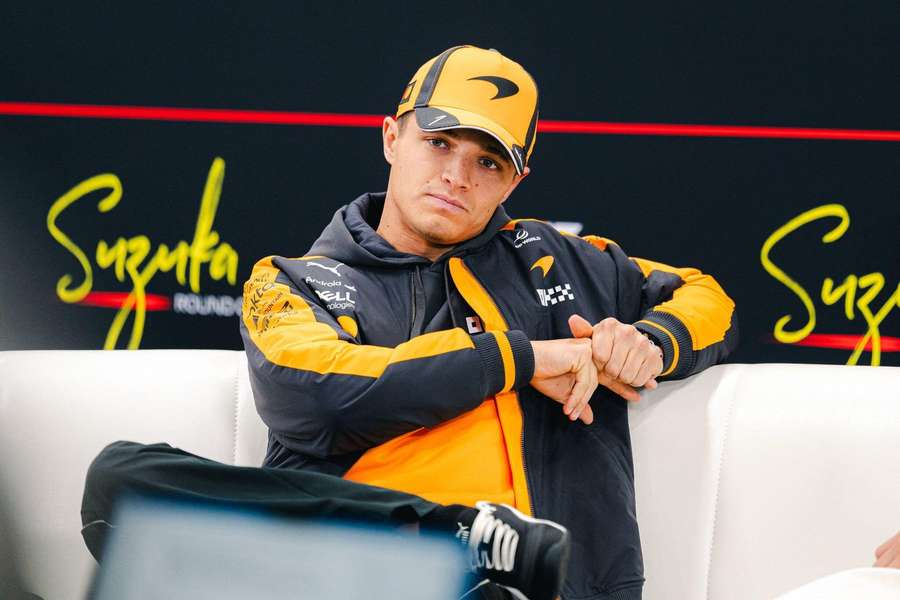 Norris speaks to the media Norris speaks to the media