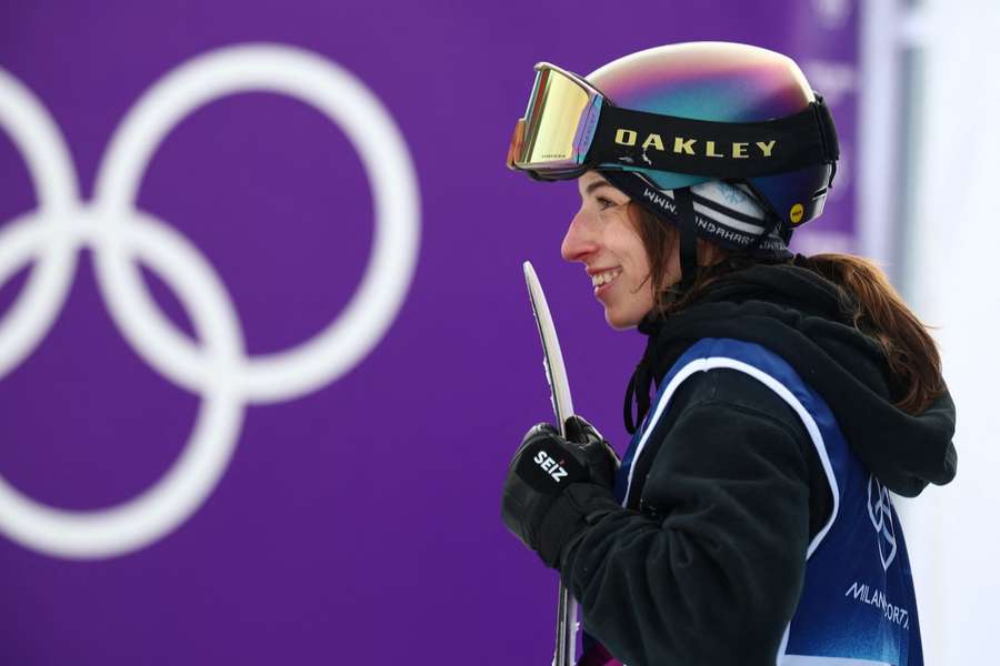 Annika Morgan nach ihrem Auftritt im olympischen Slopestyle-Wettbewerb Annika Morgan nach ihrem Auftritt im olympischen Slopestyle-Wettbewerb