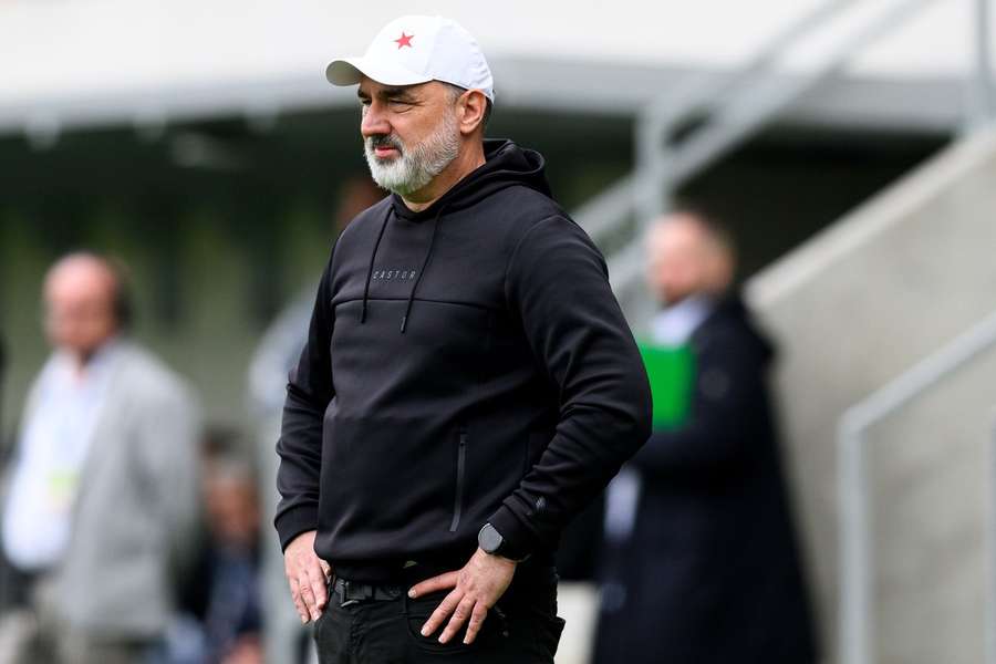 Trenér pražské Slavie Jindřich Trpišovský.