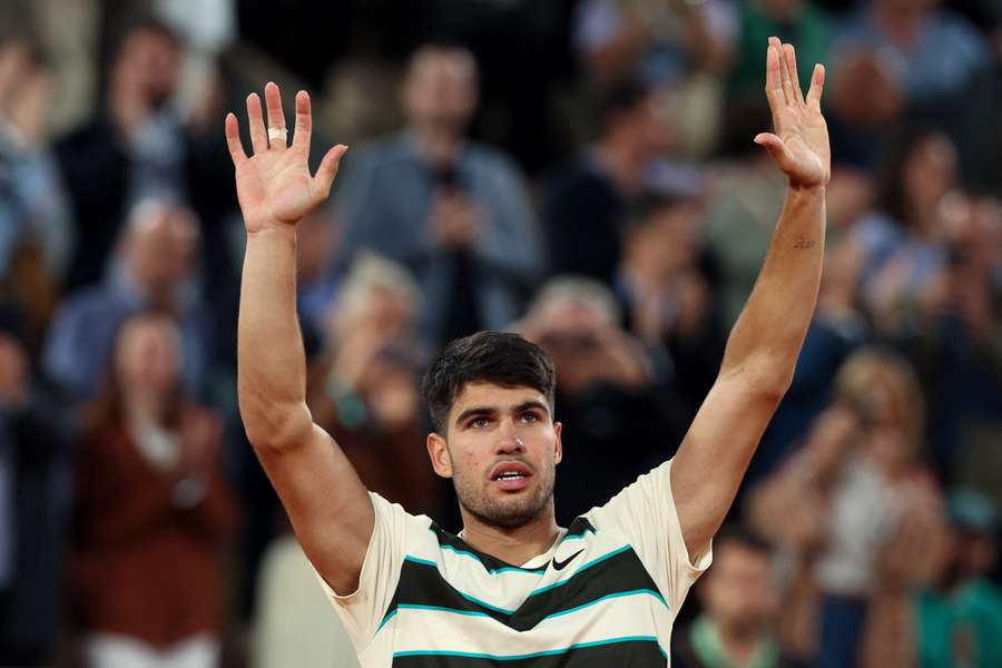 Carlos Alcaraz fez uma grande partida em Roland Garros
