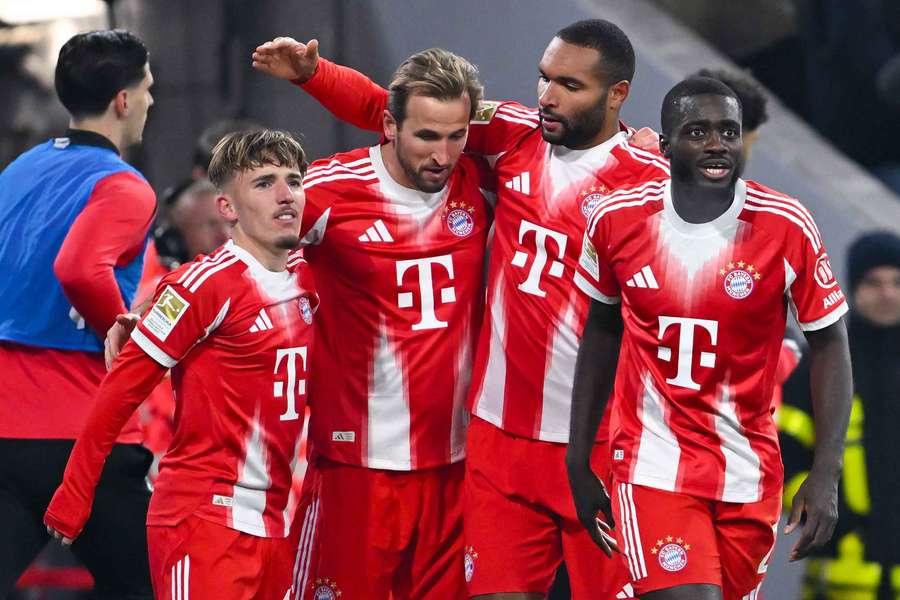 L'esultanza dei giocatori del Bayern Monaco L'esultanza dei giocatori del Bayern Monaco