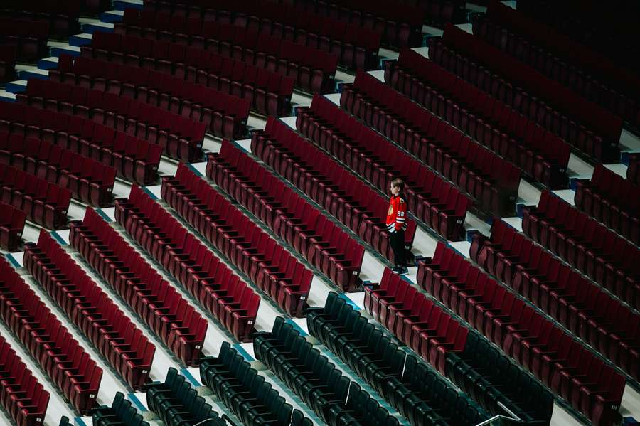 A Chicago fan before the game against Vancouver