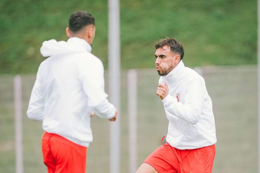 Ricardo Horta no treino do SC Braga