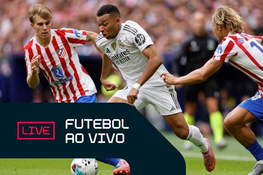 Atlético de Madrid e Real Madrid em dérbi por LaLiga