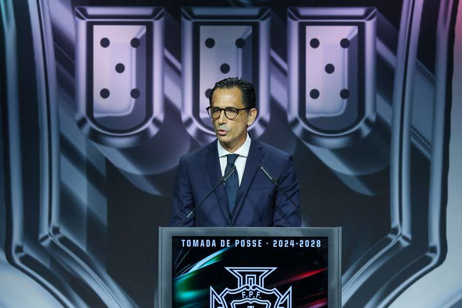 Pedro Proença na tomada de posse como presidente da FPF