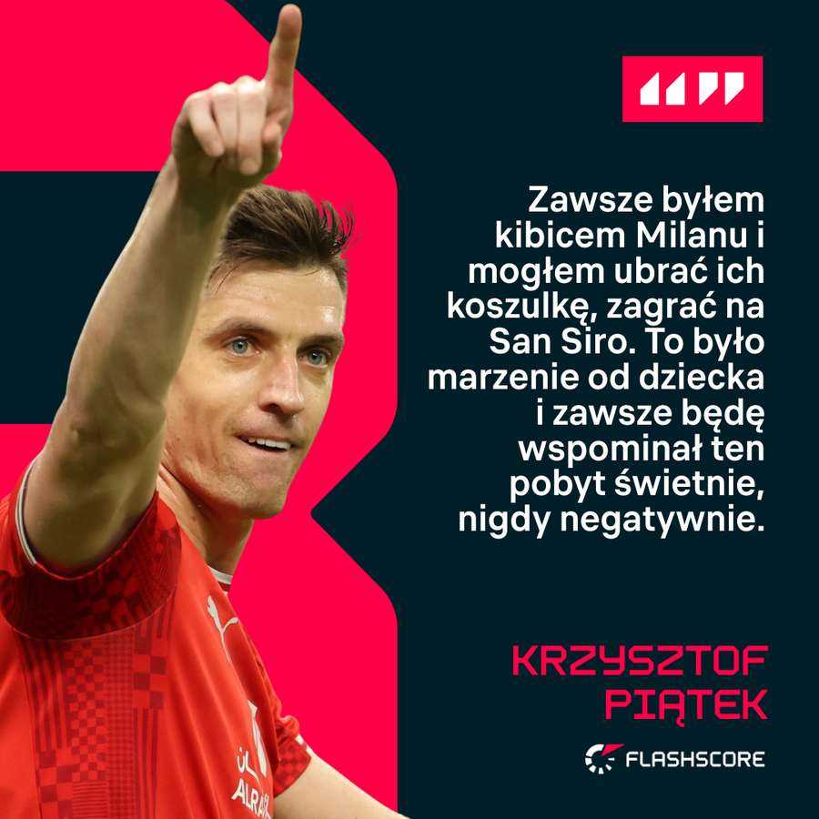 Krzysztof Piątek o pobycie w Mediolanie
