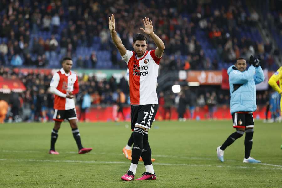 Jahanbaksh tijdens Feyenoord-PSV op 5 februari