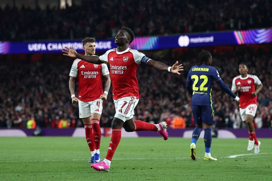 Saka fez o gol de Arsenal 1x0 Atlético de Madrid