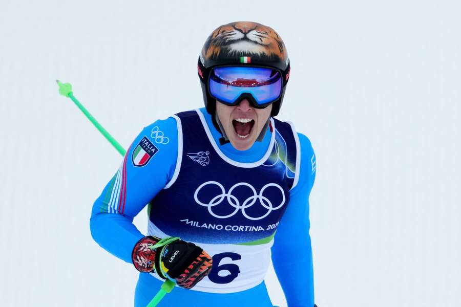 Federica Brignone celebrates Super-G gold