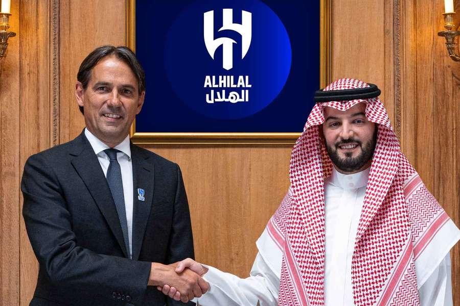 Simone Inzaghi na linha de fundo