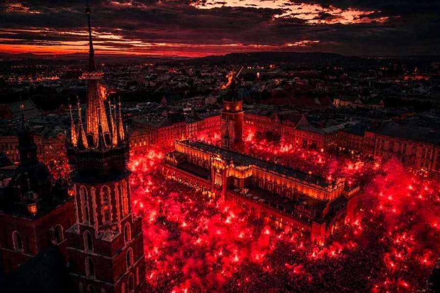 Imagens impressionantes dos festejos em Cracóvia