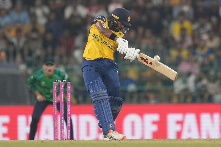 Kamindu in action for Sri Lanka