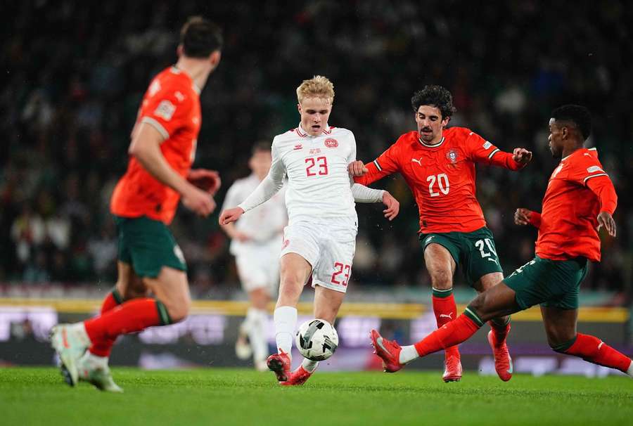 Froholt debuted for Denmark in strengthening nations in the release against Portugal