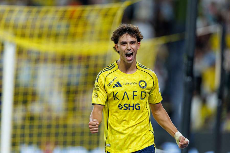 Joao Félix celebra un gol con el Al Nassr en su partido ante el Al Fateh Joao Félix celebra un gol con el Al Nassr en su partido ante el Al Fateh