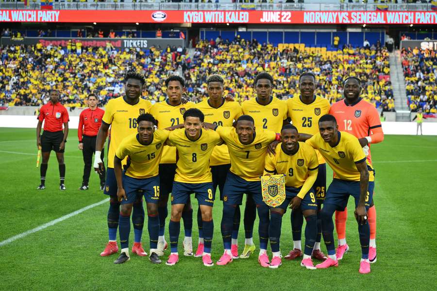 Ecuador posiert vor dem Freundschaftsspiel gegen Saudi-Arabien am 31. Mai 2026 für ein Teamfoto