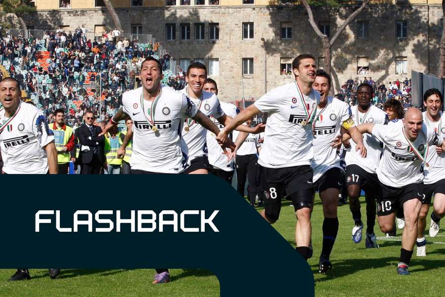 Los jugadores del Inter celebran el 18º Scudetto en Siena